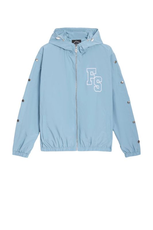 Forever Situated Nylon Track Jacket Baby Blue