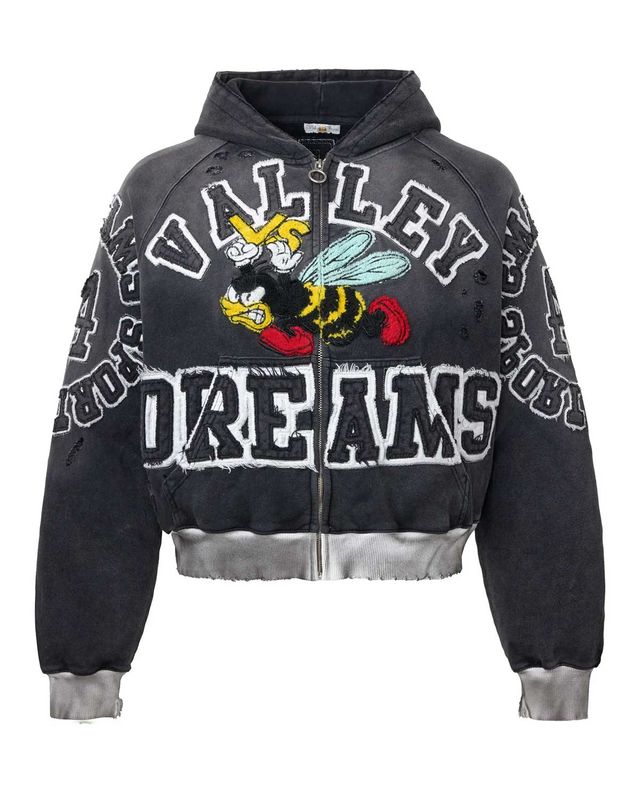 Vale Anthem Zip Up Hoodie Black