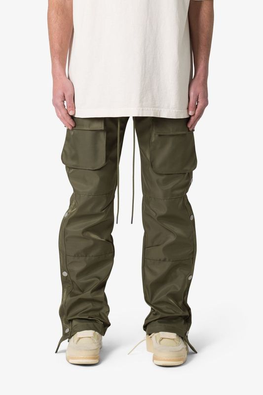 MNML Snap Front Cargo Pants Olive