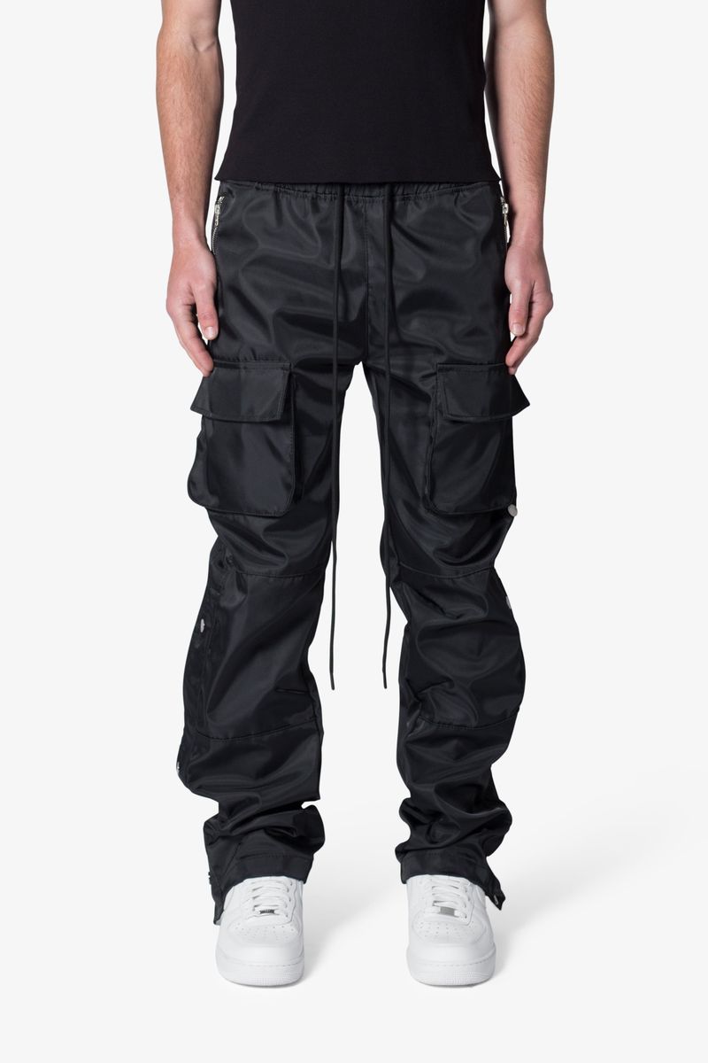 MNML Snap Front Cargo Pants Black