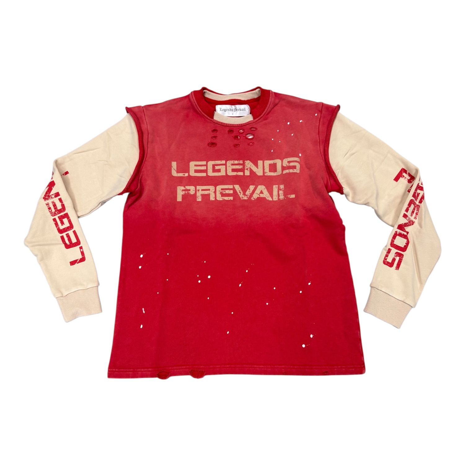Legends Prevail Twofer Crew LS Red
