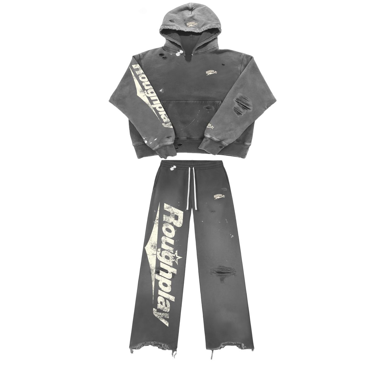 Roughplay Grey/Tan Straight Leg Set
