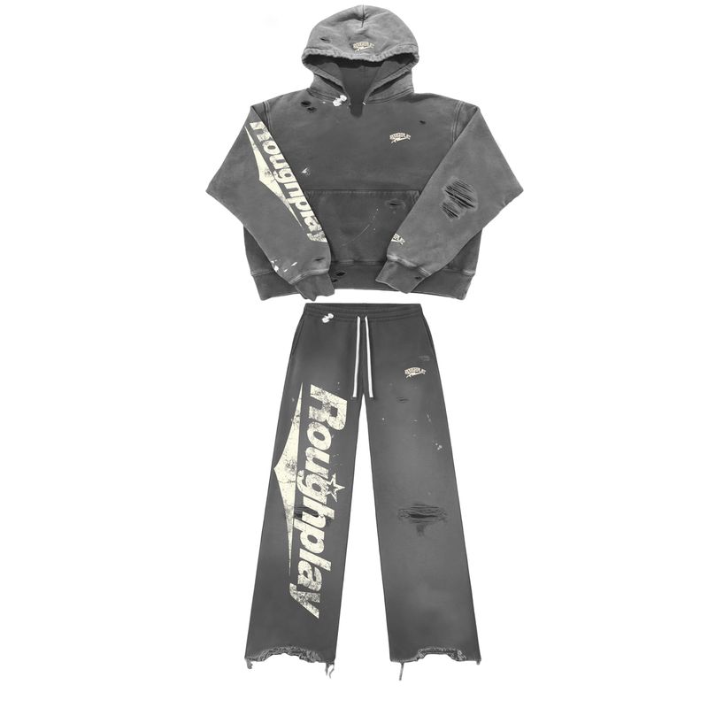 Roughplay Grey/Tan Straight Leg Set