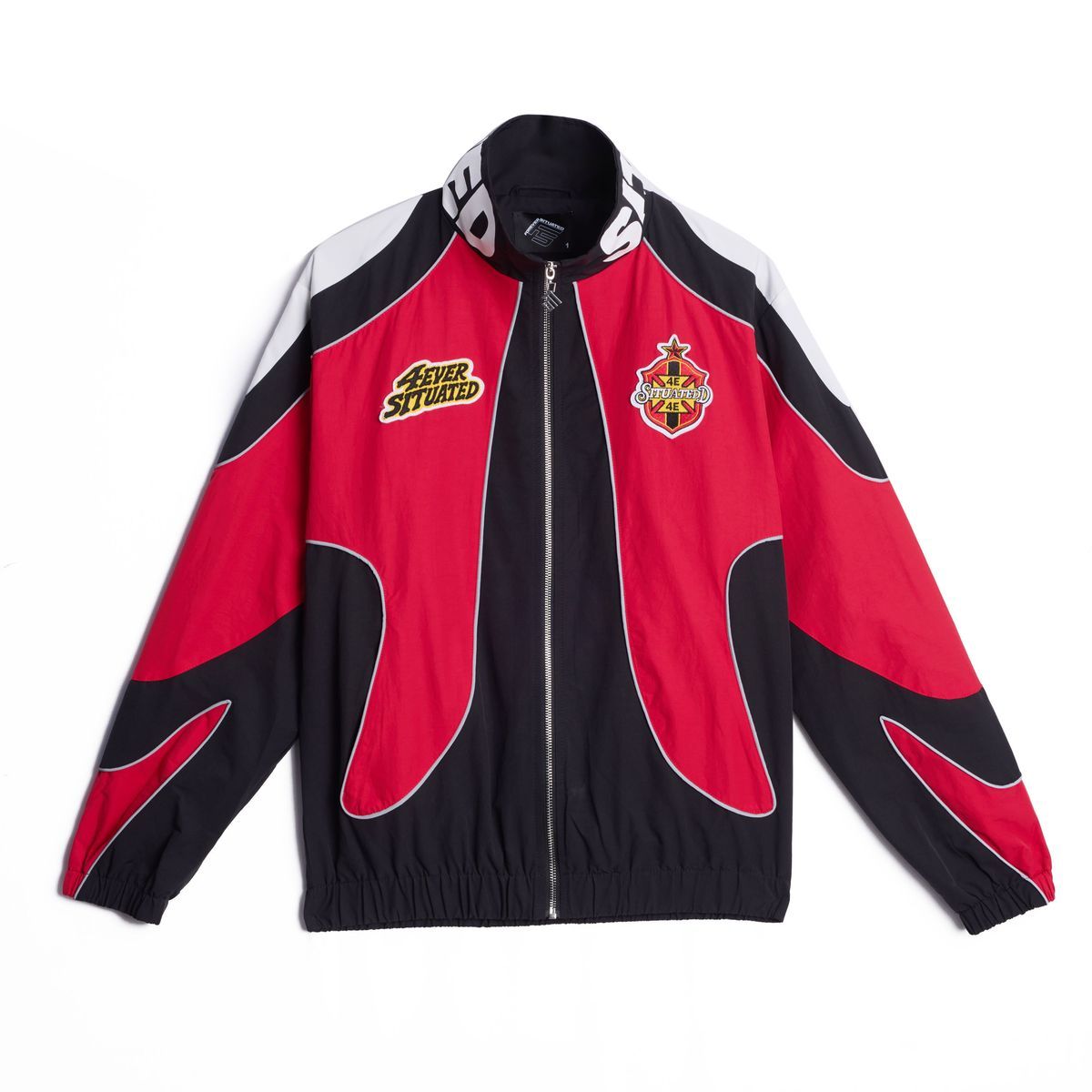 Forever Situated Nylon WCFS Tracksuit Red Black