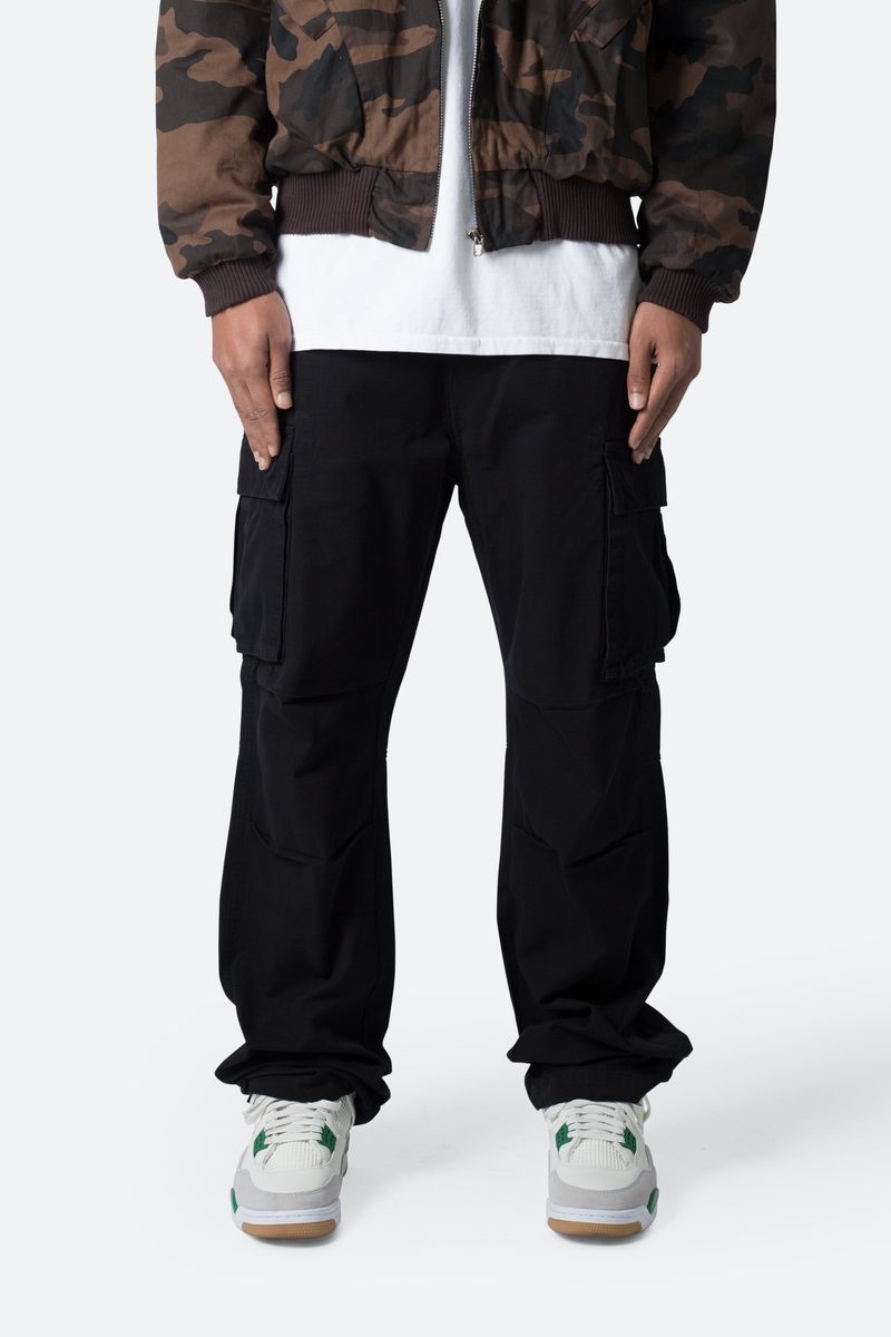 MNML Ultra Baggy Vintage Cargo Pants - Black