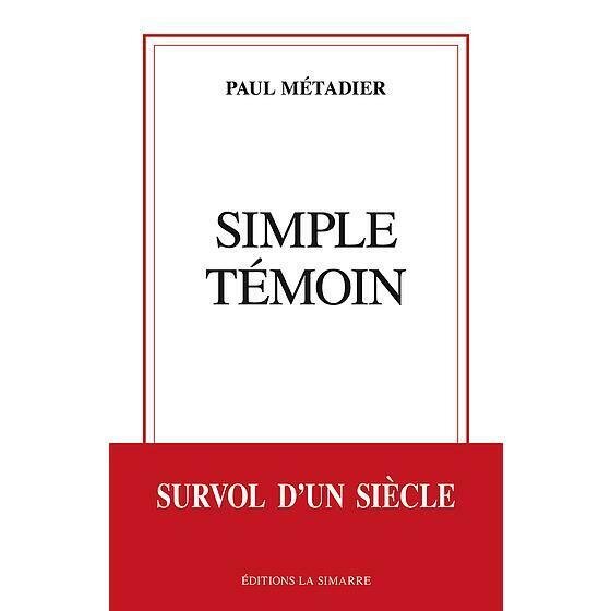 Il n'est pas facile aujourd'hui d'avoir un peu d'intimité avec soi, les temps ne sont plus romantiques. Peut-être ai-je succombé au sursaut d'un coupable amour-propre en me livrant une dernière fois au plaisir d'écrire. Ce livre n'est ni un roman, ni des mémoires, ni un ouvrage politique ou philosophique, un essai peut-être, encore qu'il soit bien tard pour moi de m'y risquer. En somme inclassable. Simple Témoin n'est prometteur que pour ceux qui savent que présent et passé sont indissociables. Un témoignage certes est toujours contestable. Le ressenti des évènements peut être diffèrent pour chacun, testis unus testis nullus, mais la controverse enrichit la pensée, le lecteur y trouvera ample matière .