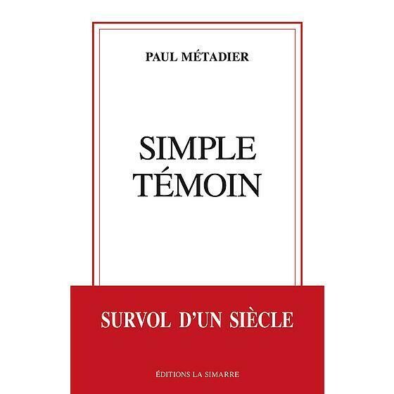 Il n'est pas facile aujourd'hui d'avoir un peu d'intimité avec soi, les temps ne sont plus romantiques. Peut-être ai-je succombé au sursaut d'un coupable amour-propre en me livrant une dernière fois au plaisir d'écrire. Ce livre n'est ni un roman, ni des mémoires, ni un ouvrage politique ou philosophique, un essai peut-être, encore qu'il soit bien tard pour moi de m'y risquer. En somme inclassable. Simple Témoin n'est prometteur que pour ceux qui savent que présent et passé sont indissociables. Un témoignage certes est toujours contestable. Le ressenti des évènements peut être diffèrent pour chacun, testis unus testis nullus, mais la controverse enrichit la pensée, le lecteur y trouvera ample matière .