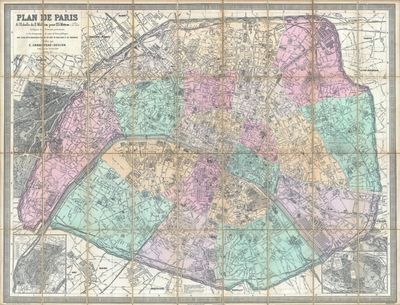 Plan de Paris de 1882 par Eugène Andriveau-Goujon Plan de Paris de 1882 par Eugène Andriveau-Goujon