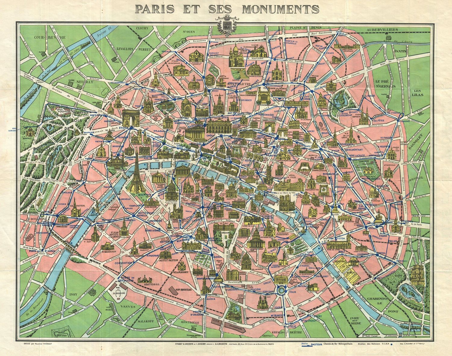 Plan "Paris et ses Monuments" (v. 1925)