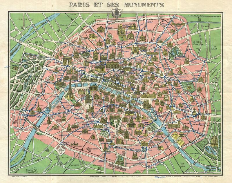 Plan "Paris et ses Monuments" (v. 1925)