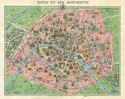 Plan "Paris et ses Monuments" (v. 1925)