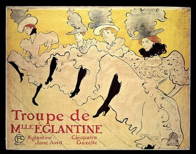 Troupe de Mlle Églantine par Toulouse-Lautrec