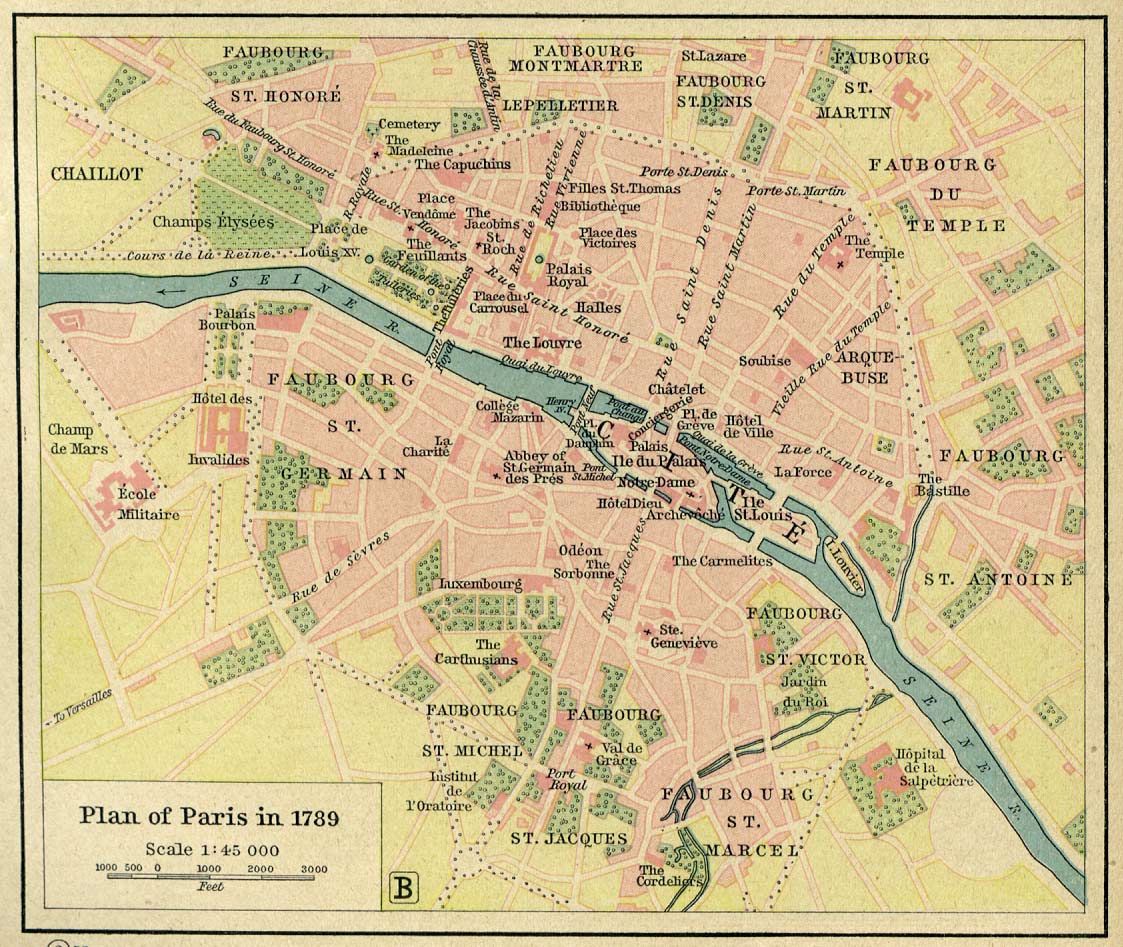 Plan de Paris en 1789 – À l’aube de la Révolution Plan de Paris en 1789 – À l’aube de la Révolution