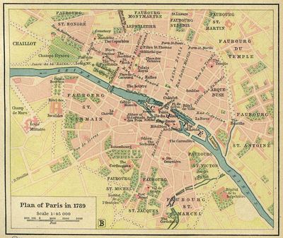 Plan de Paris en 1789 – À l’aube de la Révolution