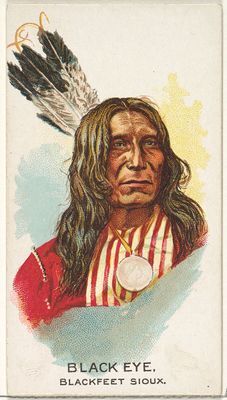 Portrait Historique : Black Eye, Blackfeet Sioux (v. 1888)