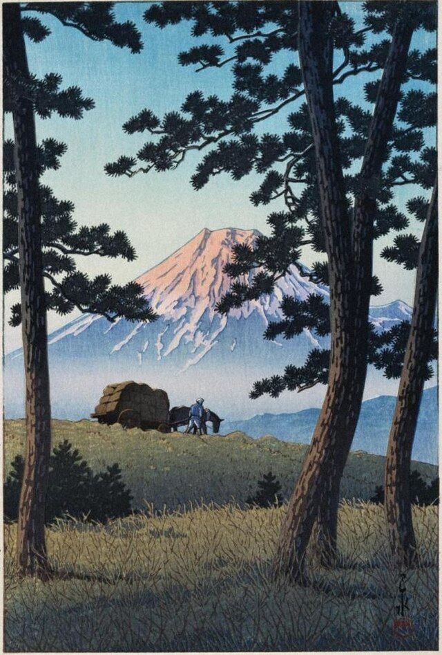 Estampe Japonaise : Soirée à Tagonoura (Hasui Kawase)