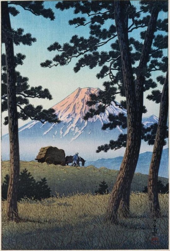 Estampe Japonaise : Soirée à Tagonoura (Hasui Kawase)