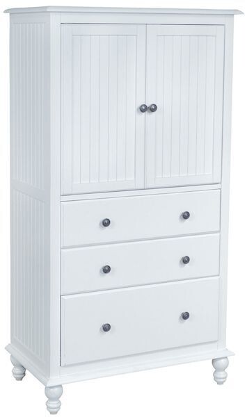 Parawood Cottage Armoire, Beach White