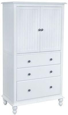 Parawood Cottage Armoire, Beach White