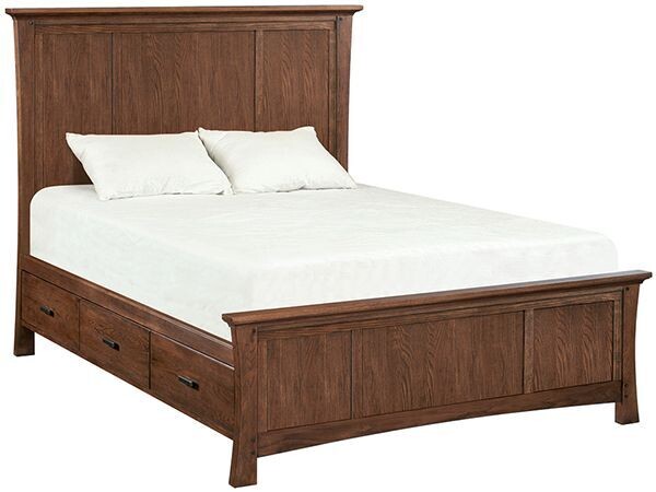 White Oak Prairie City Mantel Storage Bed