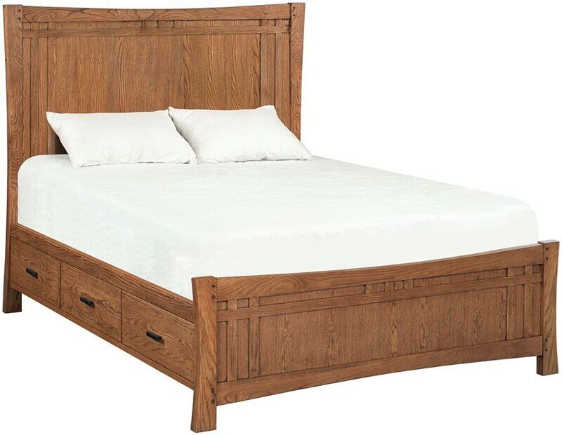 White Oak Prairie City Panel Storage Bed