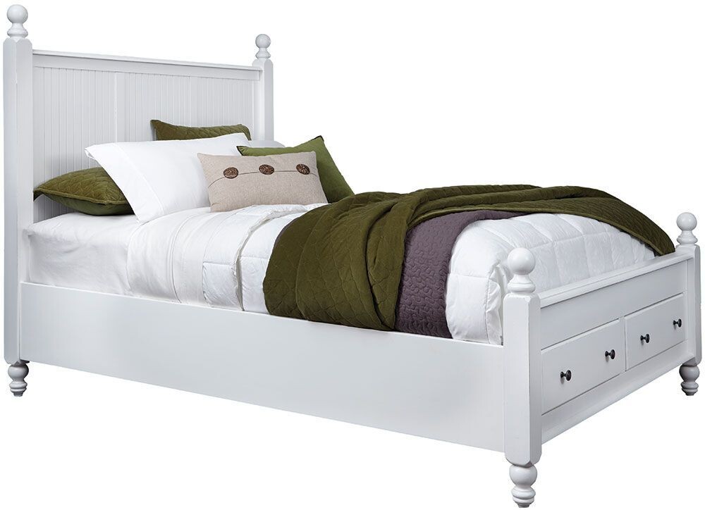 Parawood Cottage Storage Bed, Beach White