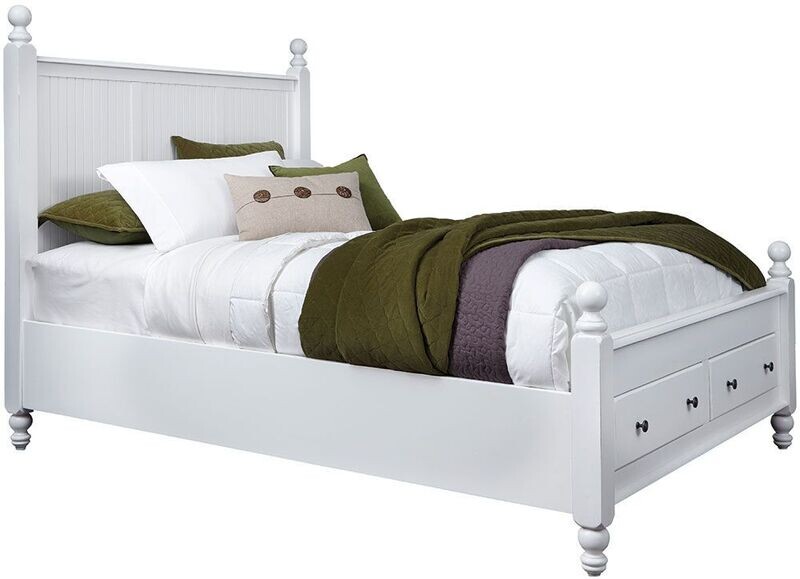 Parawood Cottage Storage Bed, Beach White