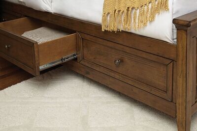 Parawood Hudson Bay Storage Bed, Rich Pecan