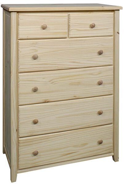 Pine 6 Drawer Chest