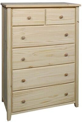 Pine 6 Drawer Chest