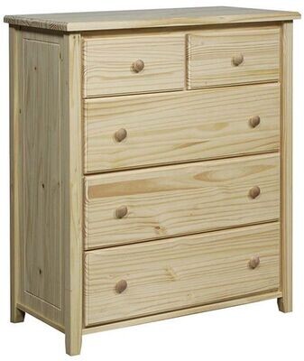 Pine 5 Drawer Chest