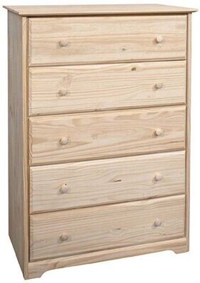 Pine 5 Drawer Chest