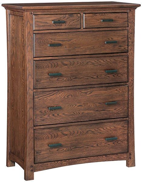 White Oak Prairie City 6 Drawer Chest