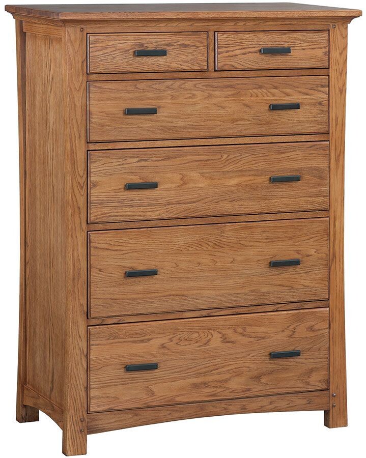White Oak Prairie City 6 Drawer Chest