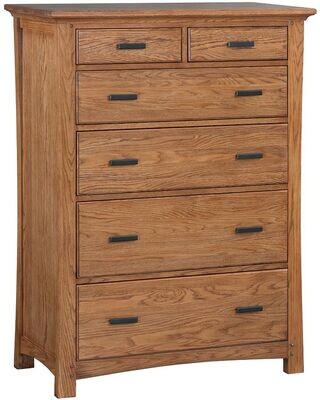 White Oak Prairie City 6 Drawer Chest