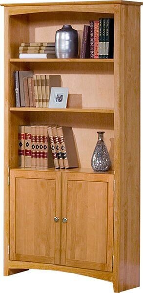 Alder Shaker Bookcase with Doors