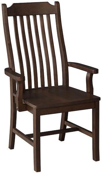 Parawood Canyon Steambent Mission Armchair, Graphite