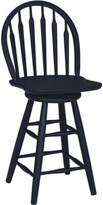 Parawood Arrowback Swivel Stool, Black Parawood Arrowback Swivel Stool, Black