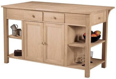 Parawood Super Kitchen Center w/ Breakfast Bar