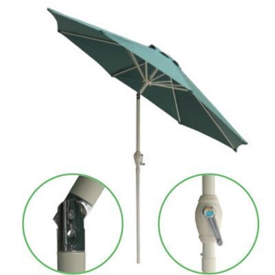 Hunter Green 9 Foot Diameter Umbrella with Tilt