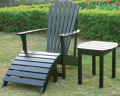 Acacia Black Adirondack Chair