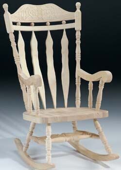 Parawood Deluxe Carved Back Rocker