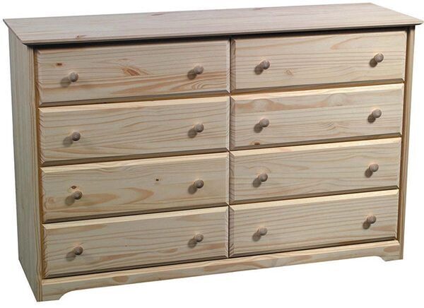 Pine 8 Drawer Dresser