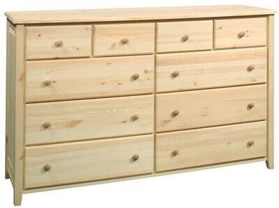 Pine 10 Drawer Dresser