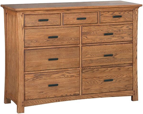 White Oak Prairie City 9 Drawer Dresser