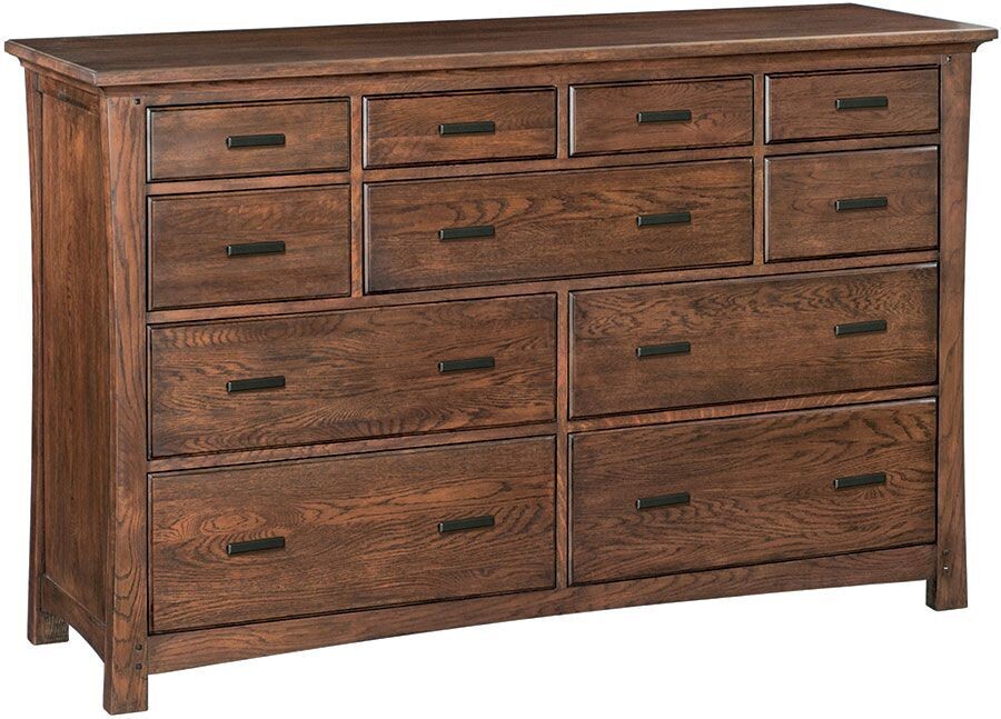White Oak Prairie City 11 Drawer Dresser