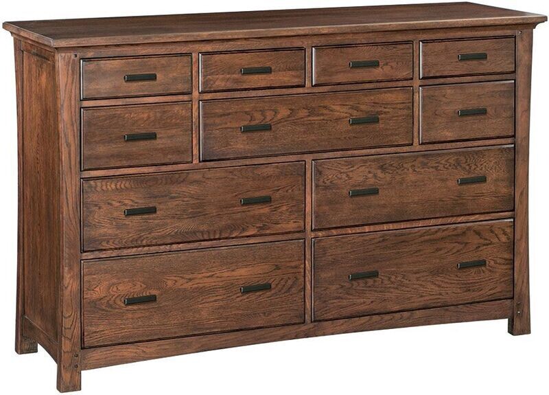 White Oak Prairie City 11 Drawer Dresser