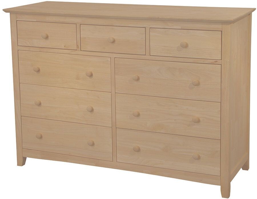 Parawood Lancaster 9 Drawer Dresser