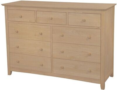 Parawood Lancaster 9 Drawer Dresser