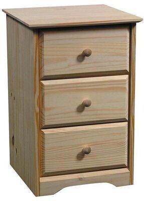 Pine 3 Drawer Nightstand Pine 3 Drawer Nightstand